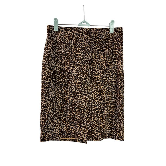 J. Crew Womens Leopard Print Pencil Skirt Size 2 - Picture 1 of 5